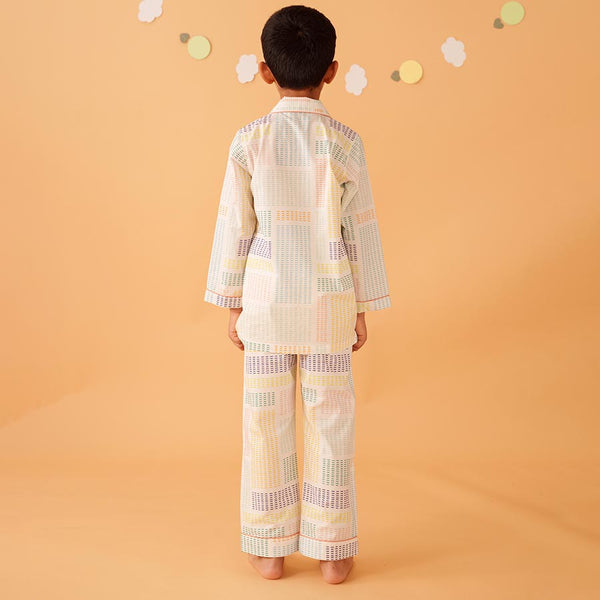 Spring Weave Cotton Notched Pyjama Set