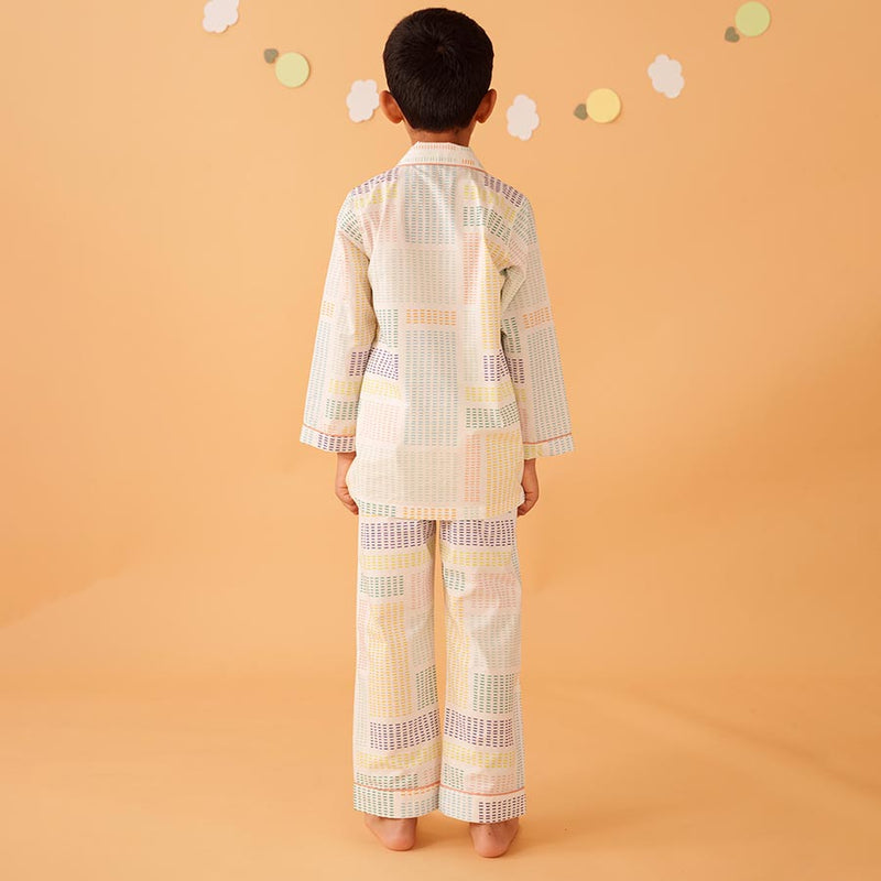 Spring Weave Cotton Notched Pyjama Set
