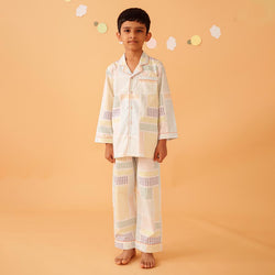 Spring Weave Cotton Notched Pyjama Set