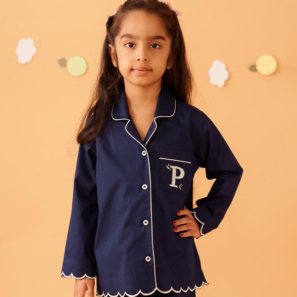 Blue Bell Cotton Notched Pyjama Set