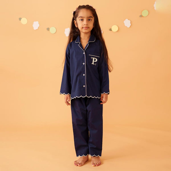 Blue Bell Cotton Notched Pyjama Set