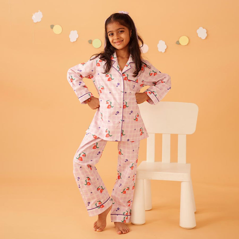 Berry Patch Cotton Notched Pyjama Set