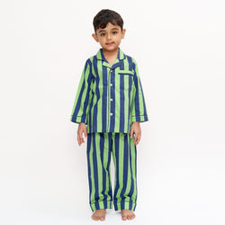Forest Path Cotton Notched Pyjama Set - Kids