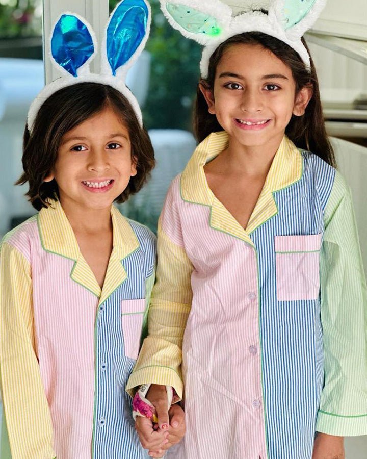 Many Moods Cotton Notched Pyjama Set For Kids