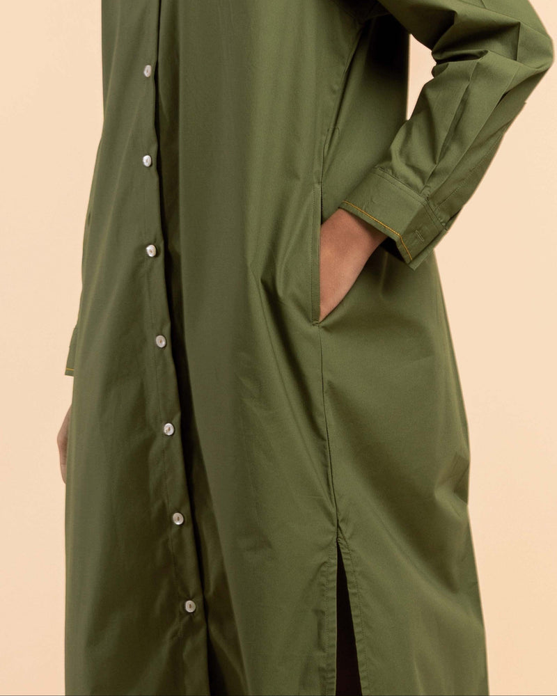 Wild Moss Lounge Shirtdress