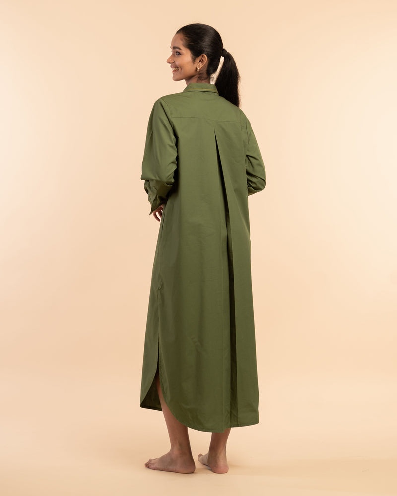 Wild Moss Lounge Shirtdress