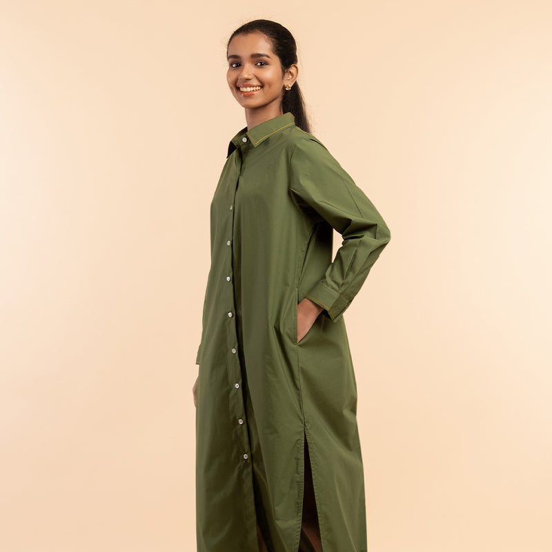 Wild Moss- Sleepshirt Dress