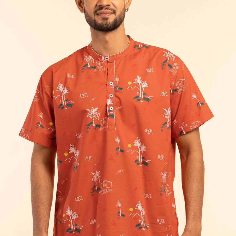 Rustic Shores Round Neck Pyjama Set