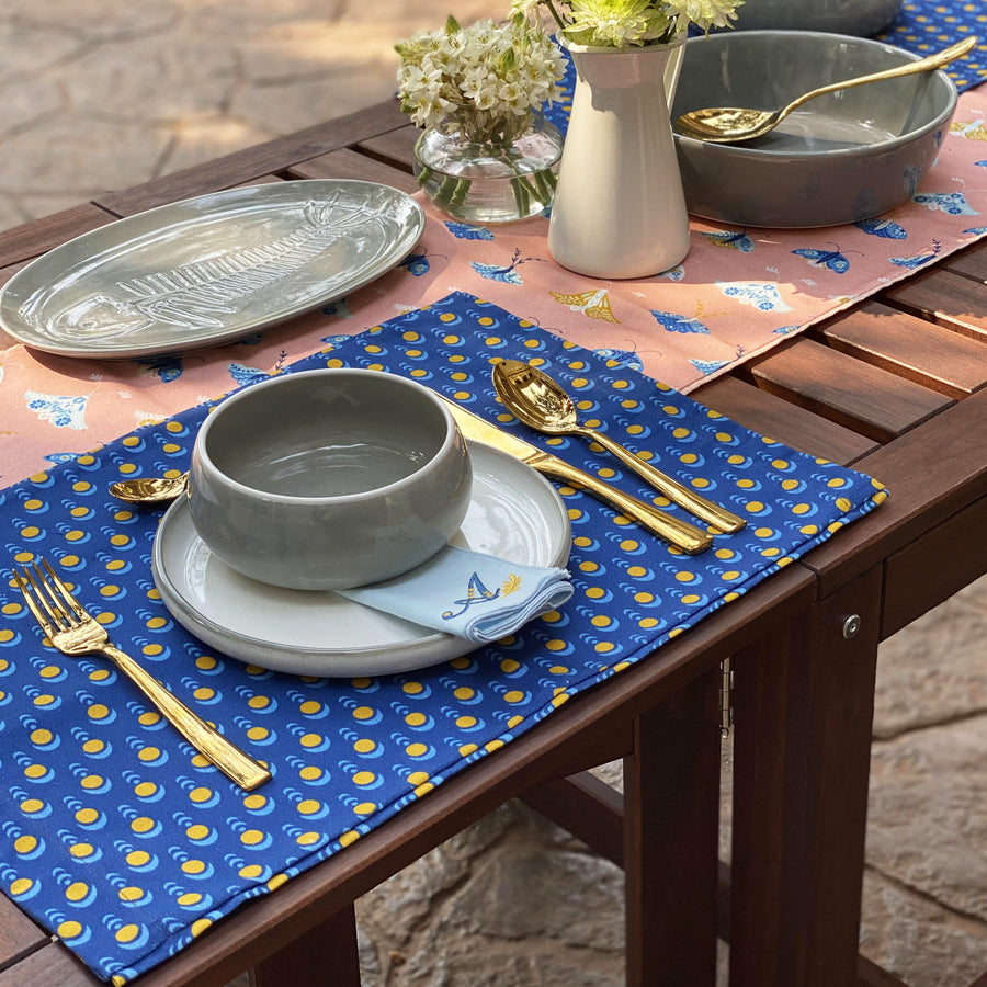 Dandelion -Half Moon -Table Placemats -Polka Dots -Woven Printed