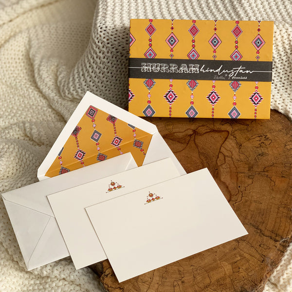 Dandelion - Yellow - Printed Cotton - Tassels - Folded Cards - Gift Cards - Post Cards