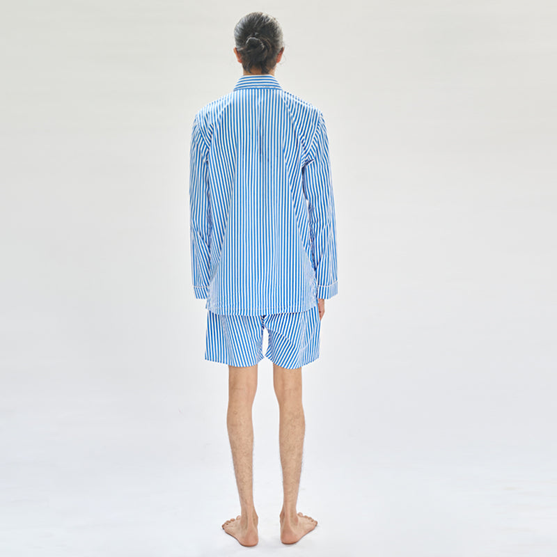 Floaty Sky Cotton Notched Shorts Set