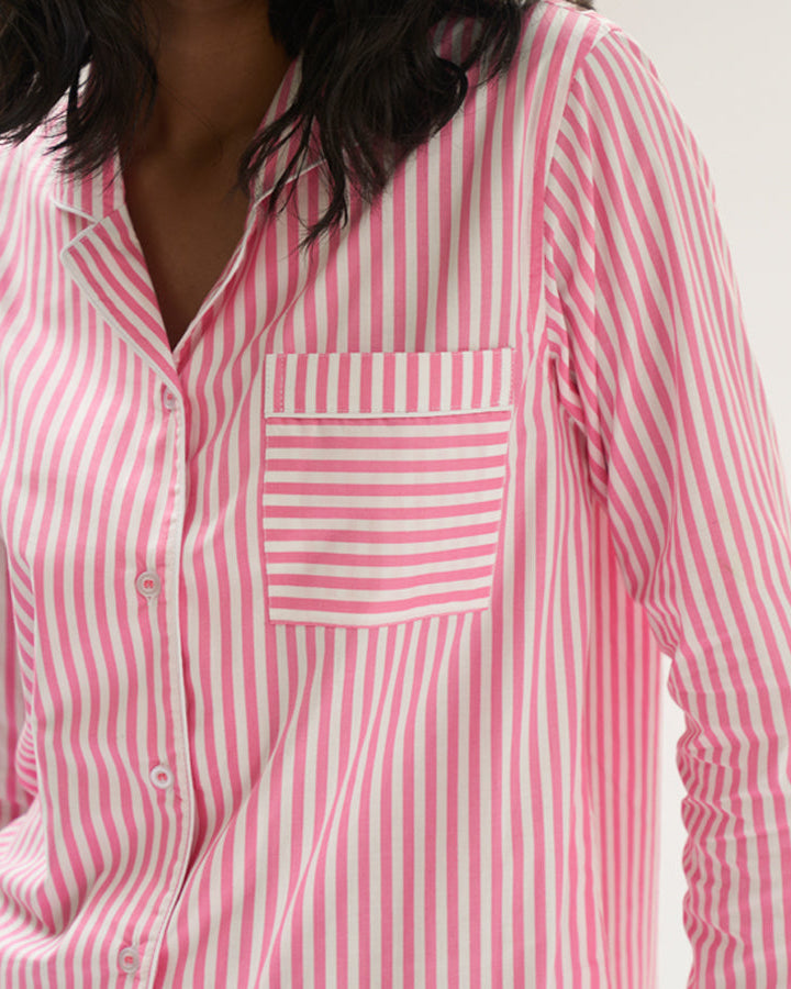 Morganite Cotton Notched Collar Pyjama Set