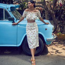 Amity Off-Shoulder Top & Skirt Co-ord Set
