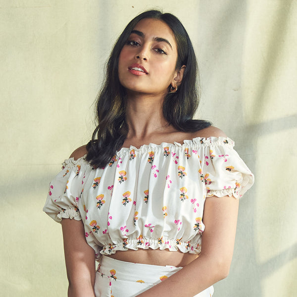 Amity Off Shoulder Crop Top