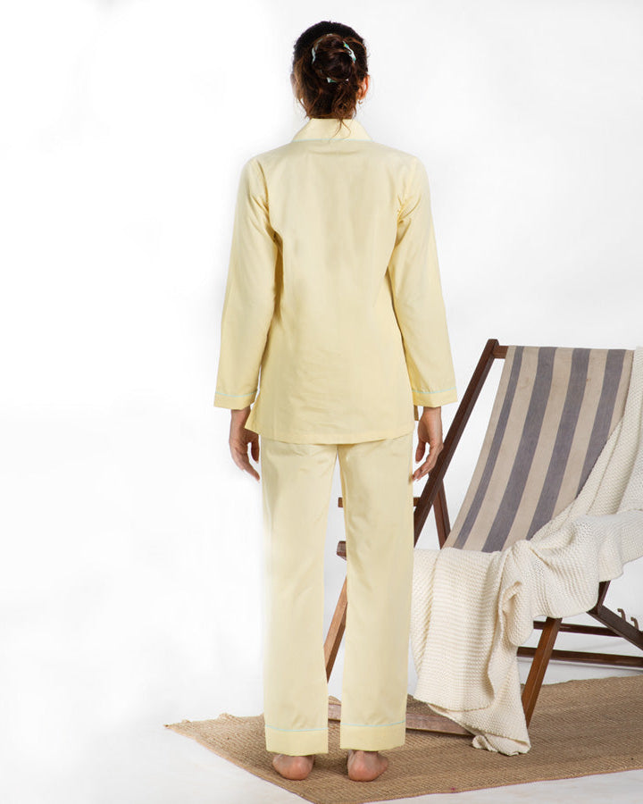 Lemonade - Everyday Set<br>Women’s Cotton Notch Collar Pajama Set
