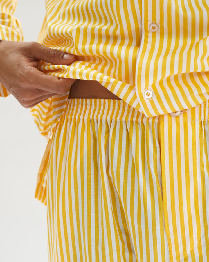 Sunray - Everyday Set<br>Men's Embroidered Cotton Notch Collar Pajama Set