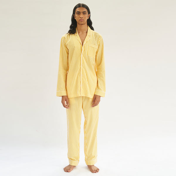 Sunray Cotton Notched Pyjama Set For Men's