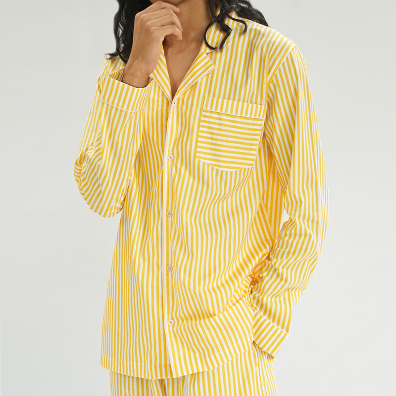Sunray Cotton Notched Pyjama Set For Men's
