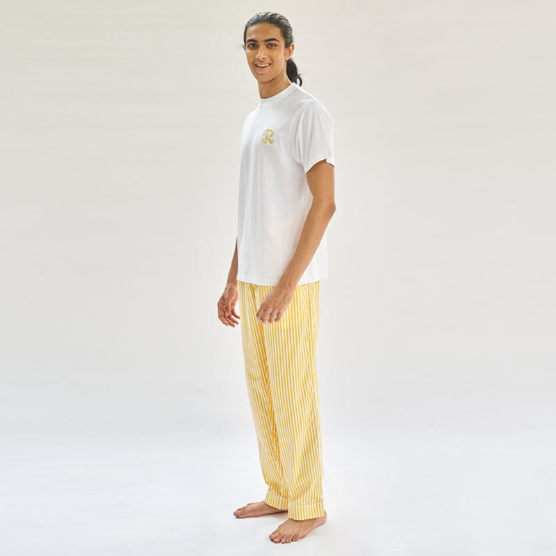 Sunray Embroidered T-shirt & Cotton Pyjama Men's