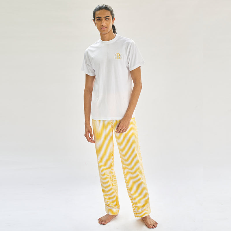 Sunray Embroidered T-shirt & Cotton Pyjama Men's