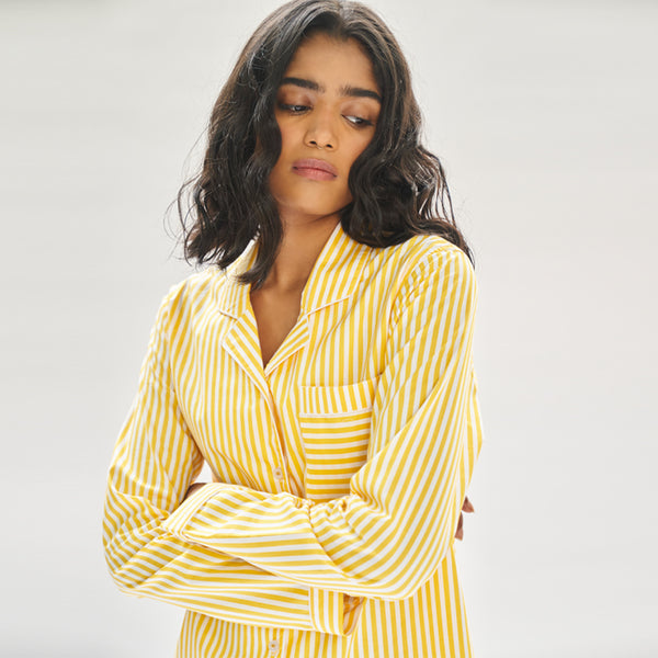 Sunray Cotton Notched Collar Pyjama Set